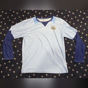 Striped Blue and White Long Sleeve Shirt